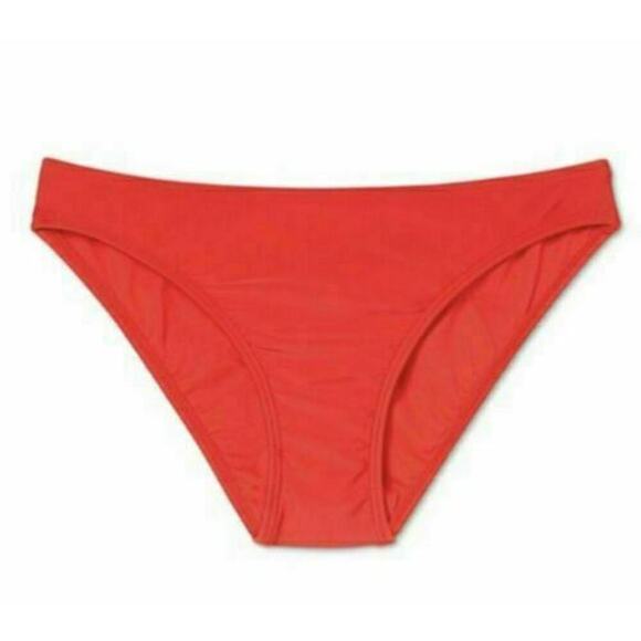 Xhilaration Bikini Bottom Women's Size Extra Large Red Cheeky Hipster Swimwear - Picture 3 of 7